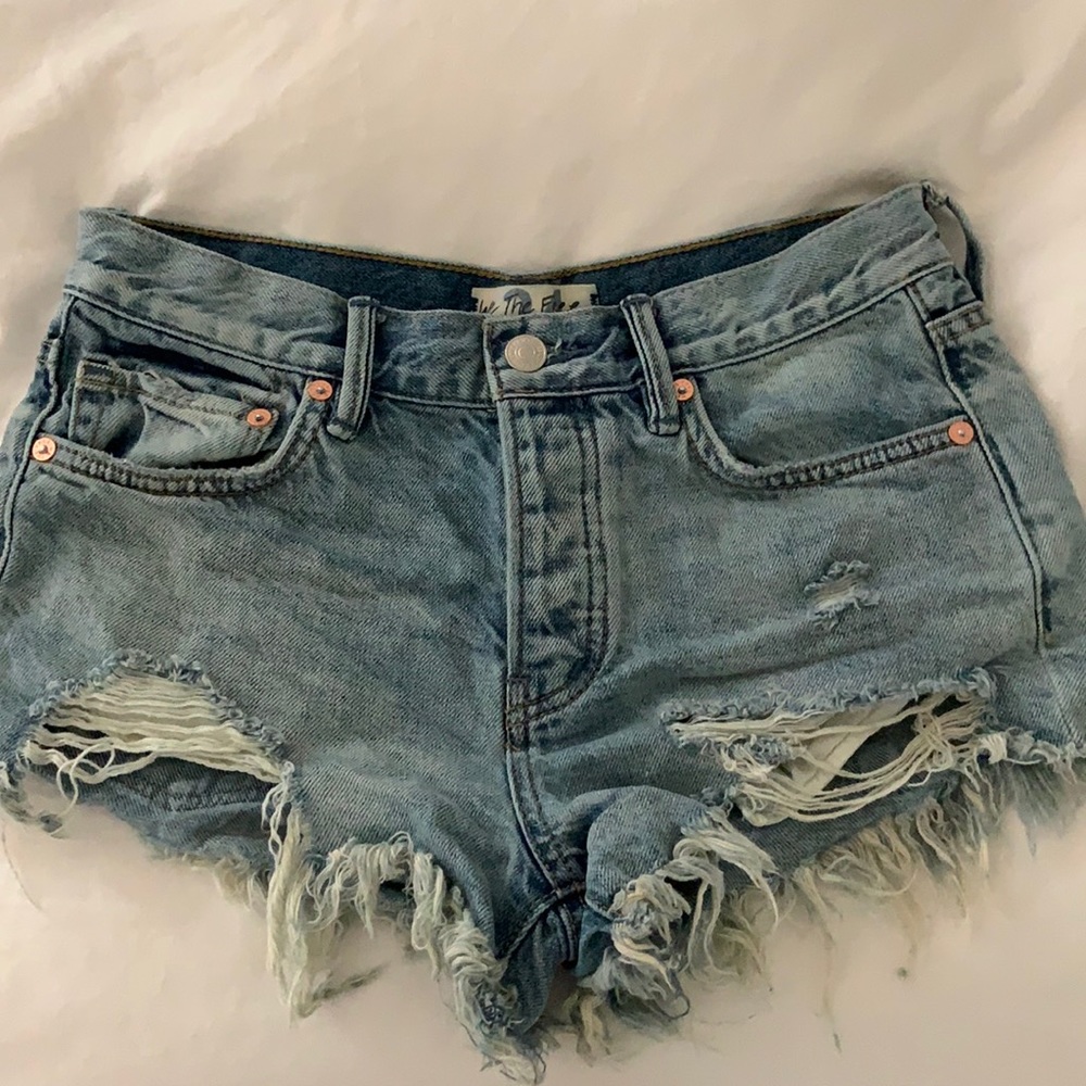 Free people denim shorts
